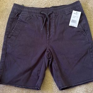 Boys volcom black cotton shorts size small